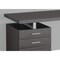Homeroots 30 in. Grey Particle Board & Silver Metal Computer Desk 333524 - alternate 2